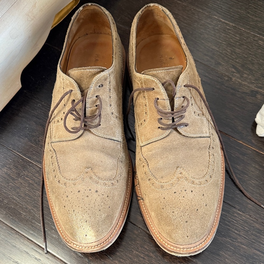 Magnanni Light Brown Suede Oxfords